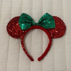 Minnie ears Christmas red